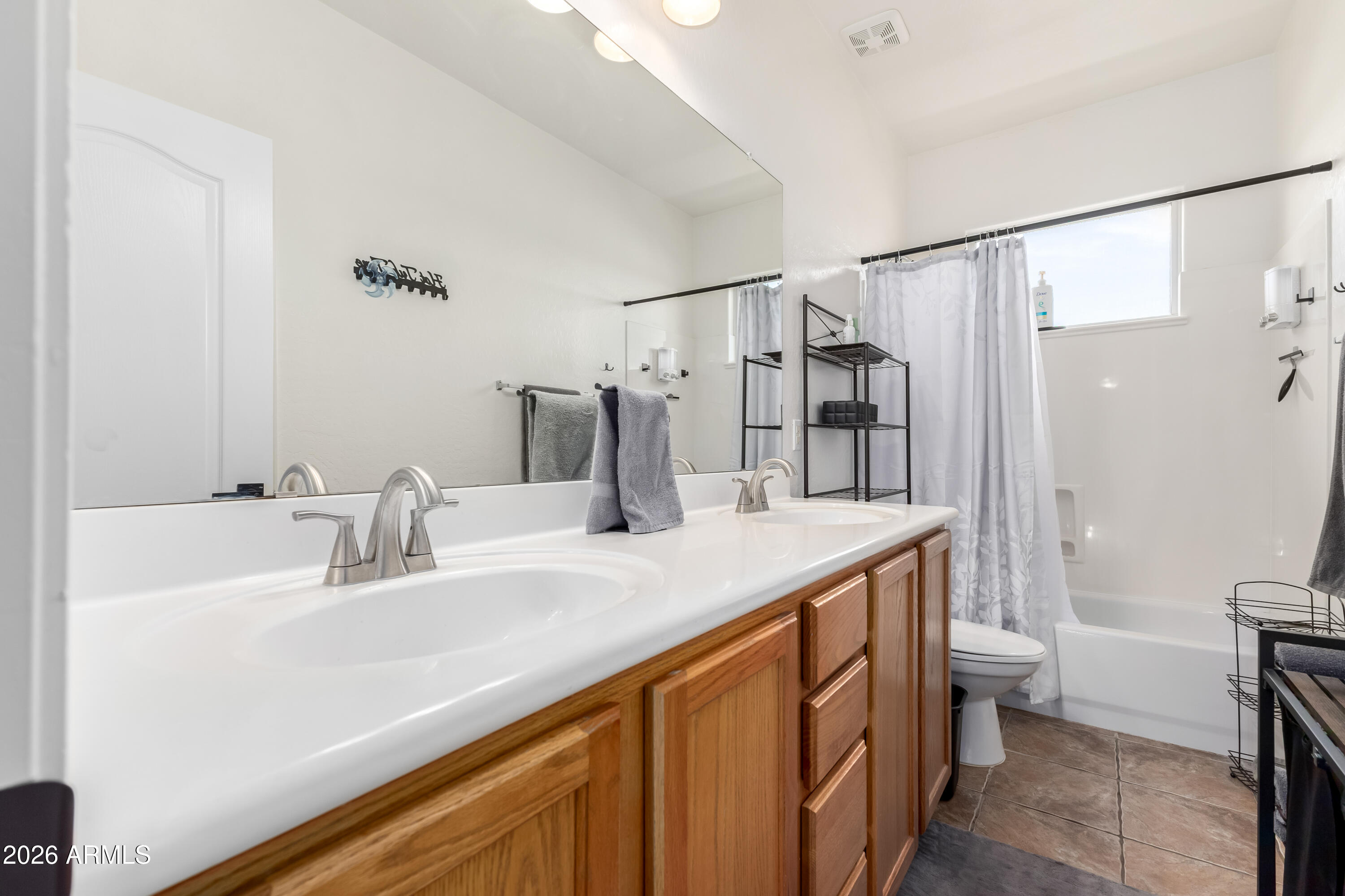 3256 East Geronimo Court Gilbert, AZ 85295 - Photo 50 of 53 a bathroom with a sink and a mirror