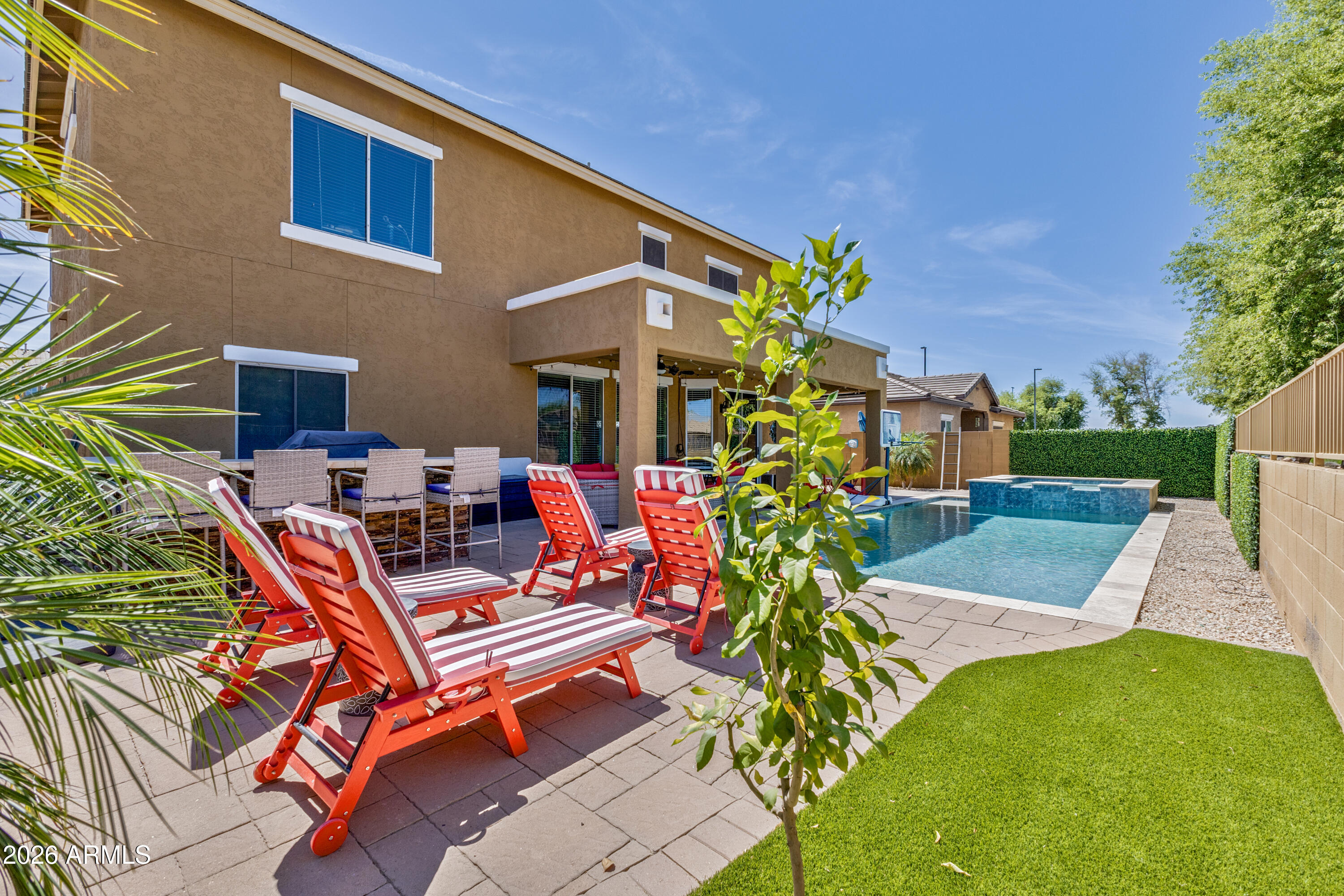 3256 East Geronimo Court Gilbert, AZ 85295 - Photo 6 of 53 a view of outdoor space yard deck patio and fire pit