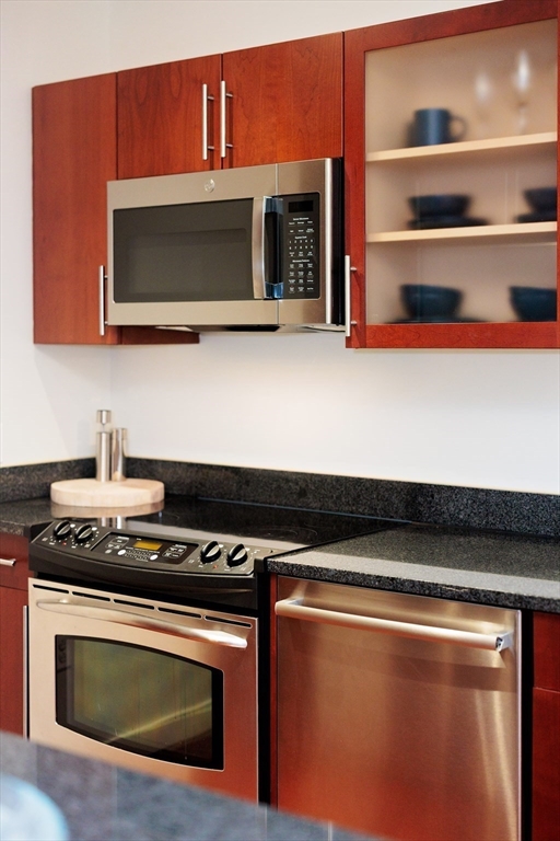 20 Second Street, Unit 222 Cambridge, MA 02141 - Photo 8 of 38 a kitchen with an oven a cabinets and a wooden floor