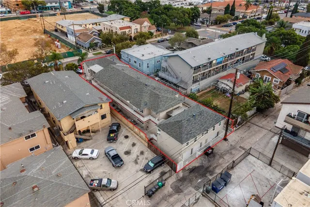 an aerial view of a city