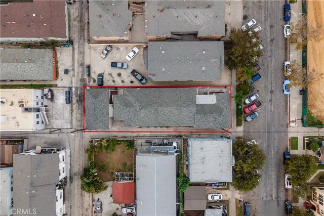 an aerial view of a city