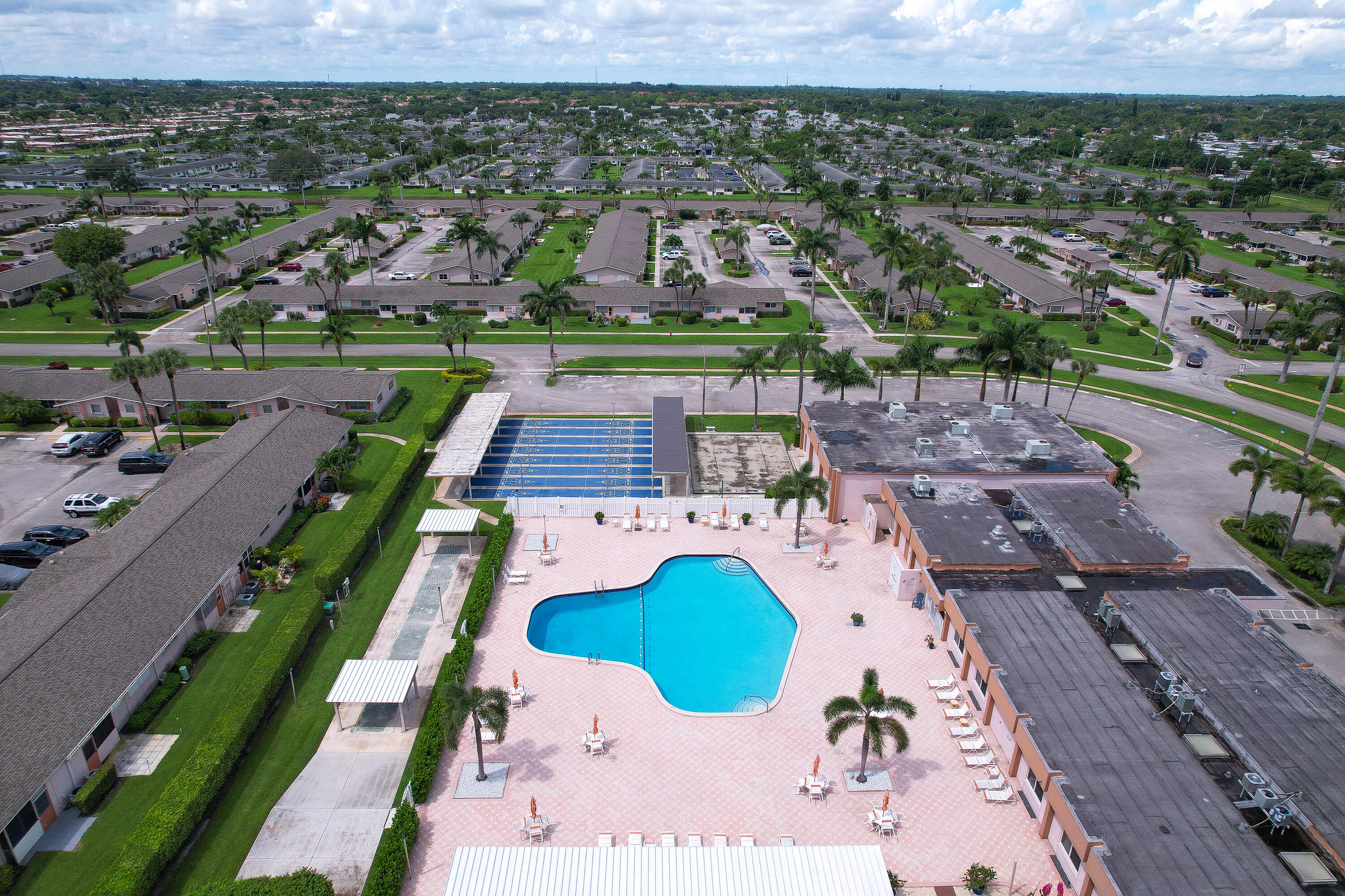 2567 Dudley Drive West, Unit F West Palm Beach, FL 33415 - Photo 40 of 41 an aerial view of a house with a garden