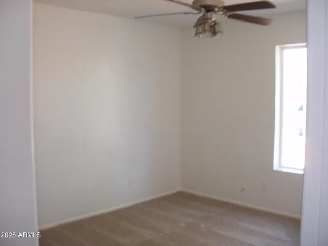 a view of a small space with a window