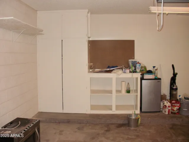 a room with storage and utility