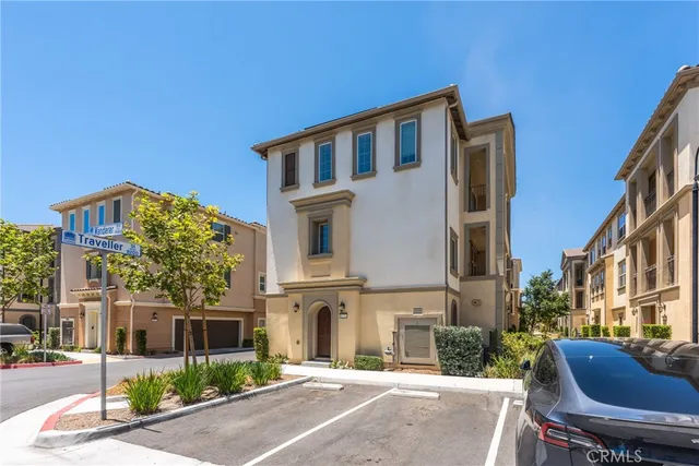 a view of a building with a street