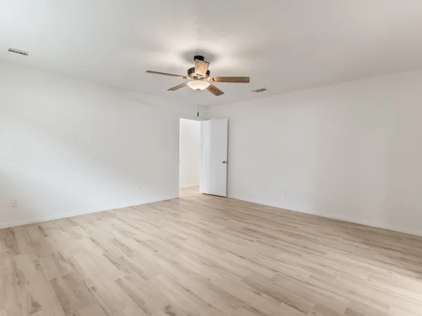 a view of small space with racks on the wall