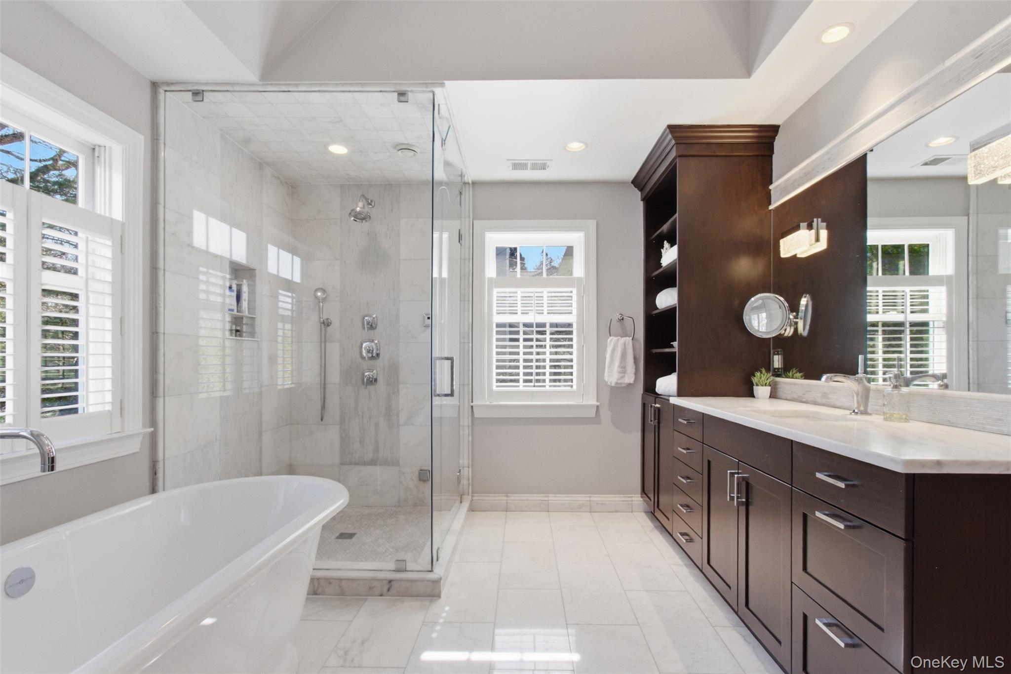 4 Johnson Place Rye, NY 10580 - Photo 26 of 44 Spa bath with a soaking tub, steam shower and double vanities