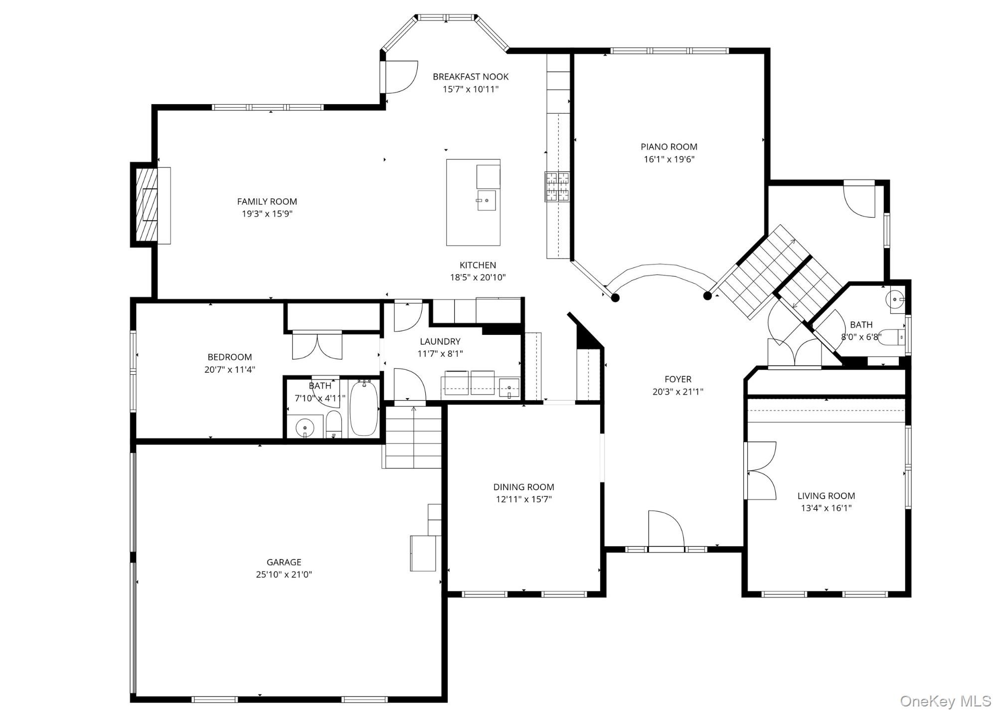 4 Johnson Place Rye, NY 10580 - Photo 41 of 44 Main level floor plan