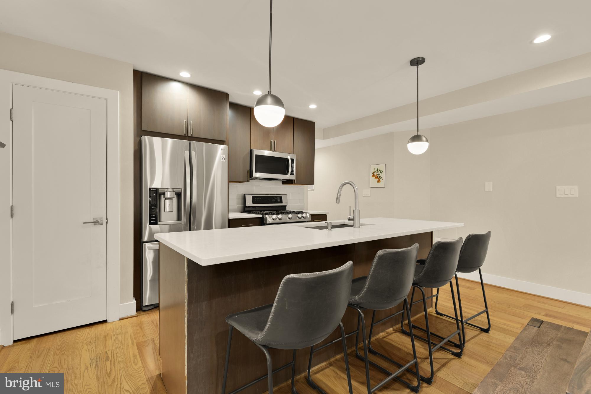 14 T Street Northeast, Unit 1 Washington, DC 20002 - Photo 9 of 29 Quartz kitchen island