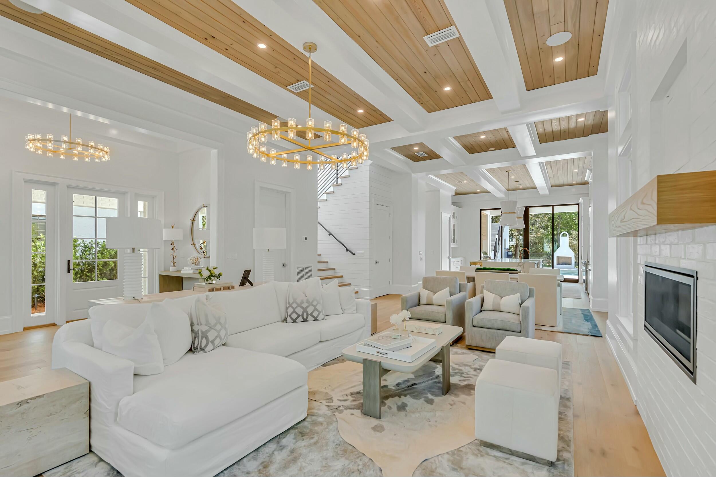 13 Tyler Drive Santa Rosa Beach, FL 32459 - Photo 15 of 78 a living room with furniture and a fireplace