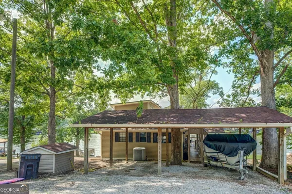 a view of a house with a outdoor space