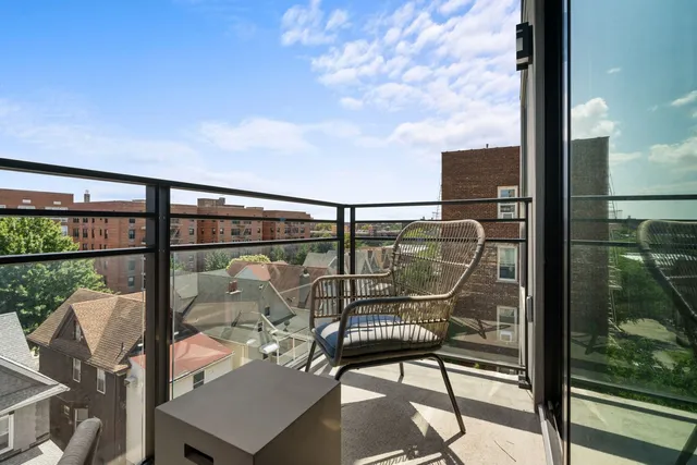 view of balcony with wooden floor
