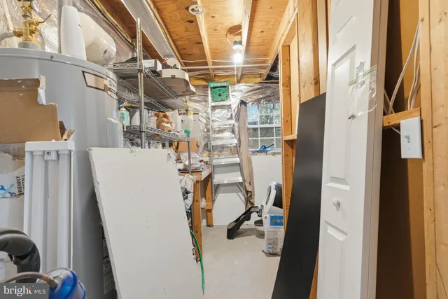 a view of a storage & utility room with stuff