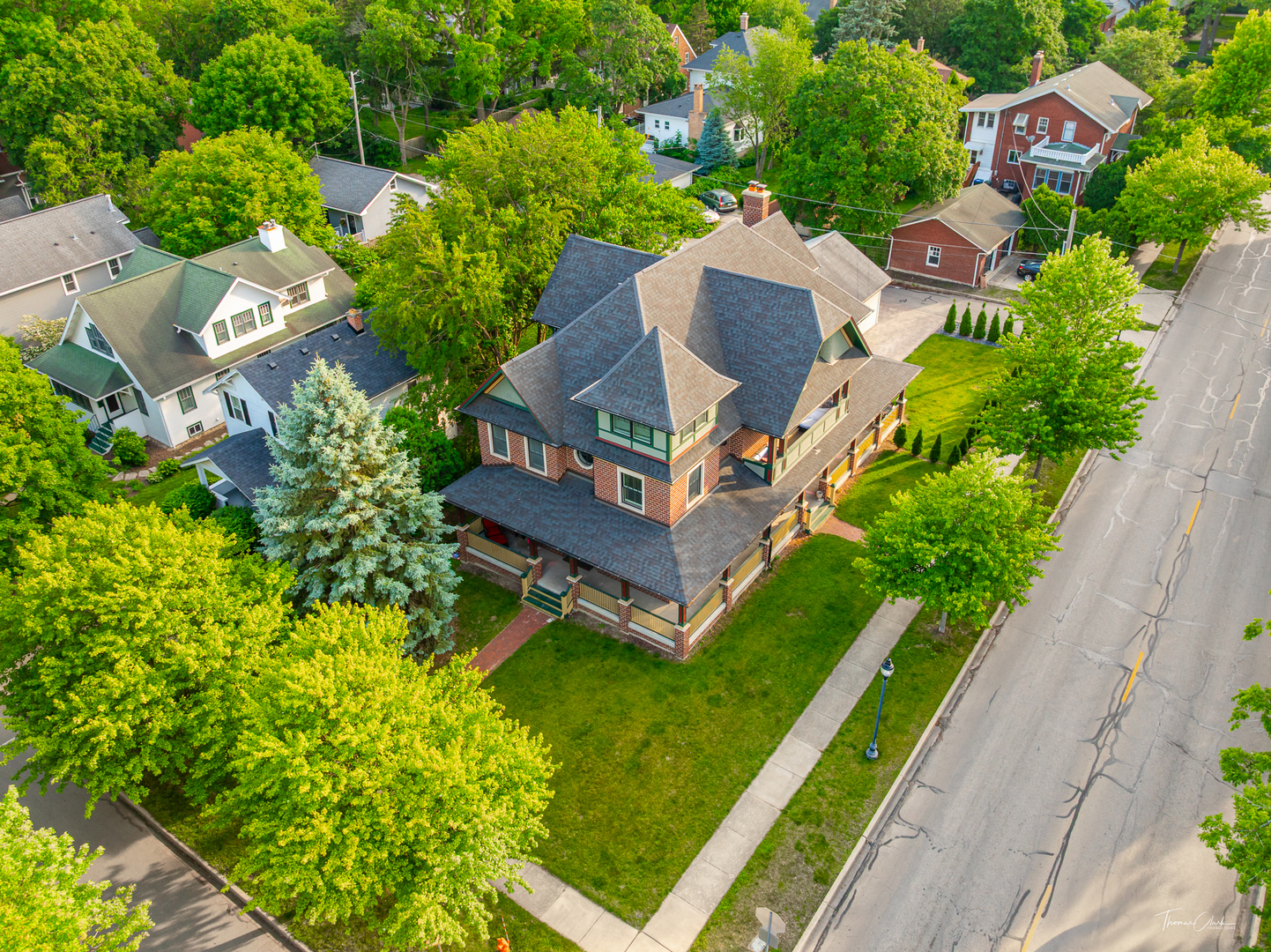 203 South Columbia Street Naperville, IL 60540 - Photo 48 of 59 an aerial view of a house with garden space ocean view