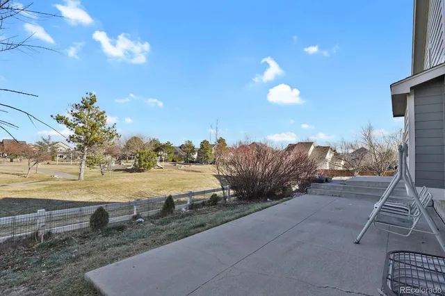 a view of an ocean and a building