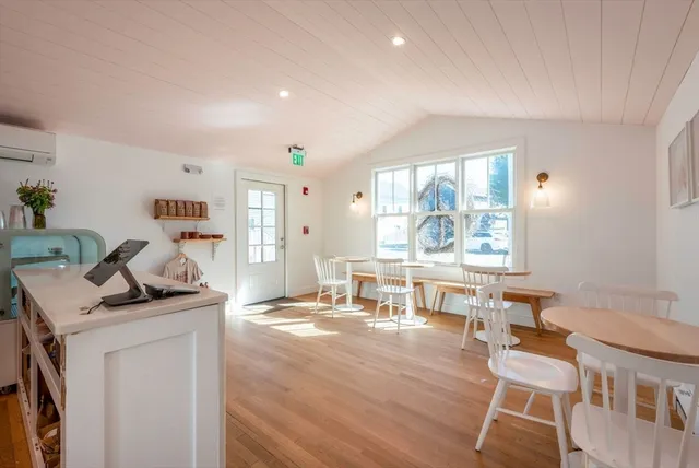 a room with cabinets and wooden floor
