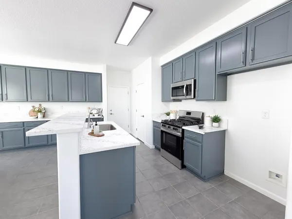 a white bath tub sitting in a bathroom
