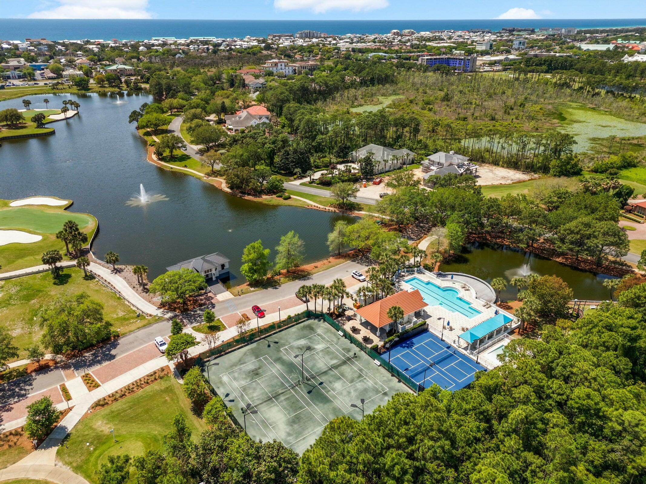 294 Ketch Court Destin, FL 32541 - Photo 54 of 56 an aerial view of lake residential house with outdoor space