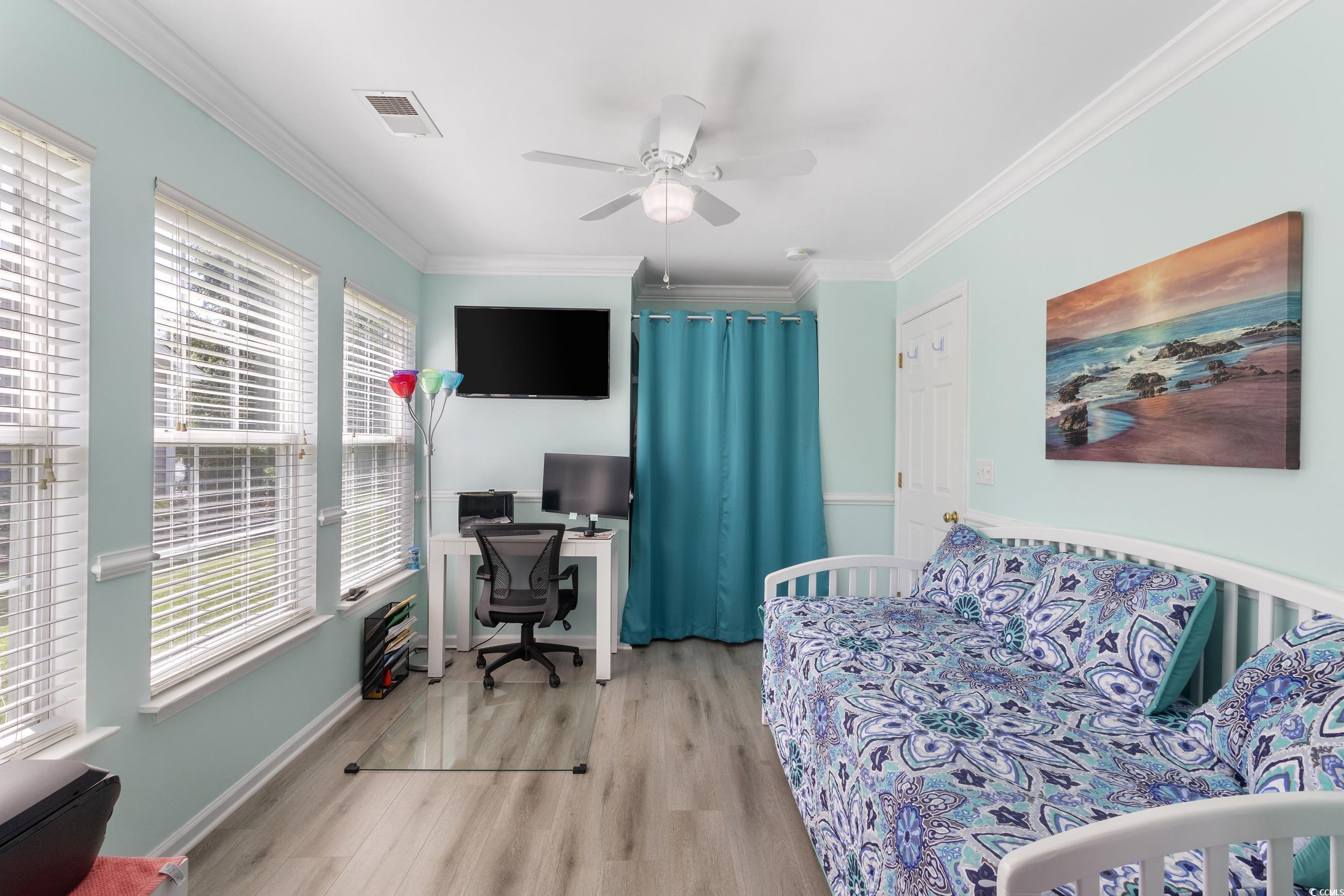 283 Whitchurch Street Murrells Inlet, SC 29576 - Photo 20 of 40 Bedroom featuring wood finished floors, an office