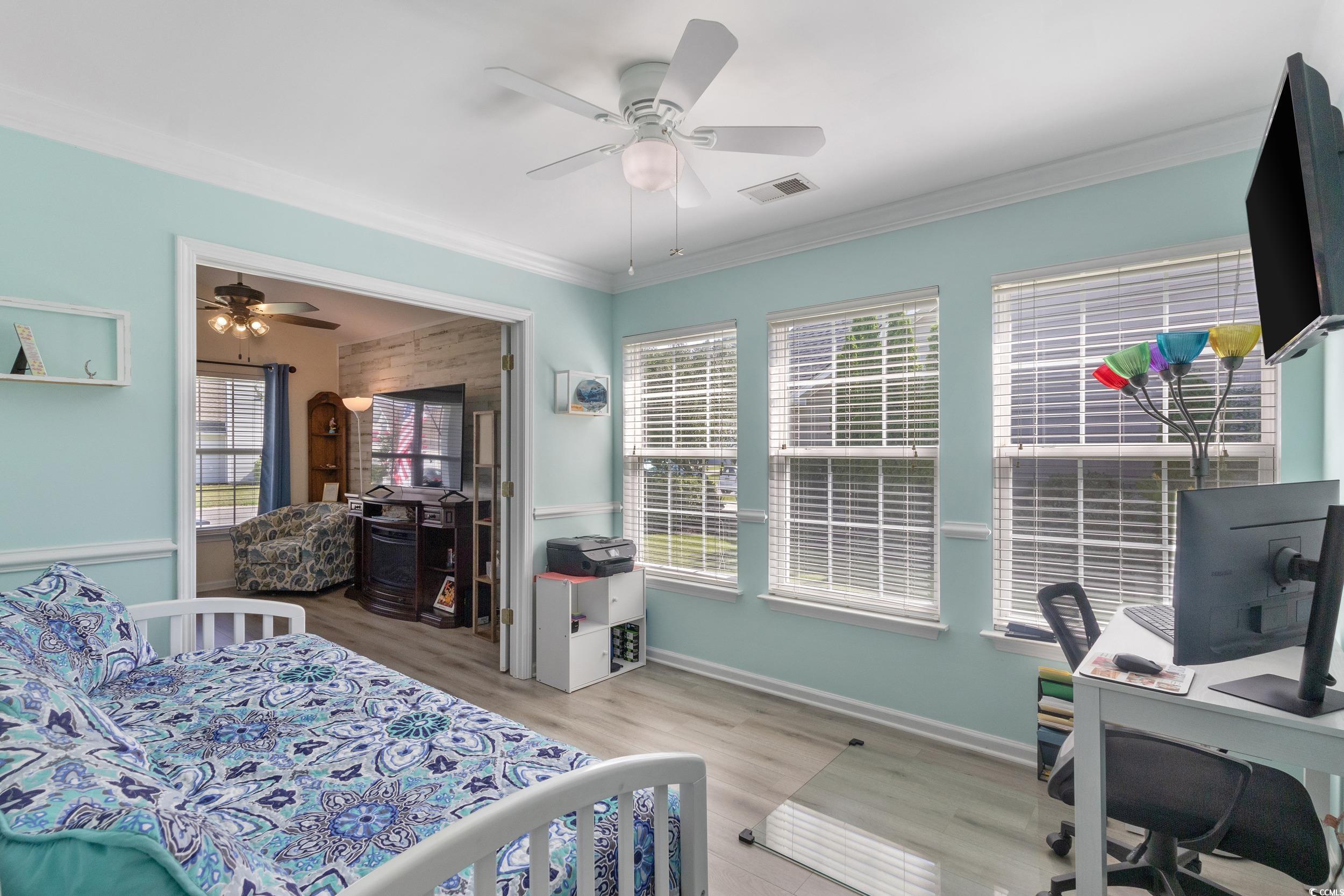 283 Whitchurch Street Murrells Inlet, SC 29576 - Photo 22 of 40 Bedroom featuring an office area, wood finished fl
