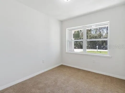 an empty room with a window