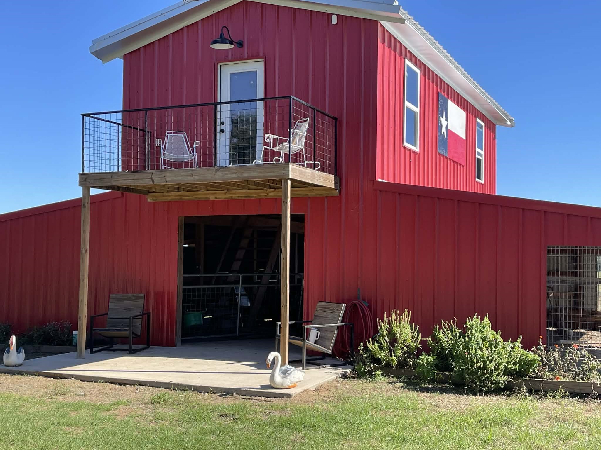 4046 Kurtz Road Sealy, TX 77474 - Photo 22 of 27 Upstairs of the red barn. Has spot for full size bathroom and small kitchen. Was used as home office.