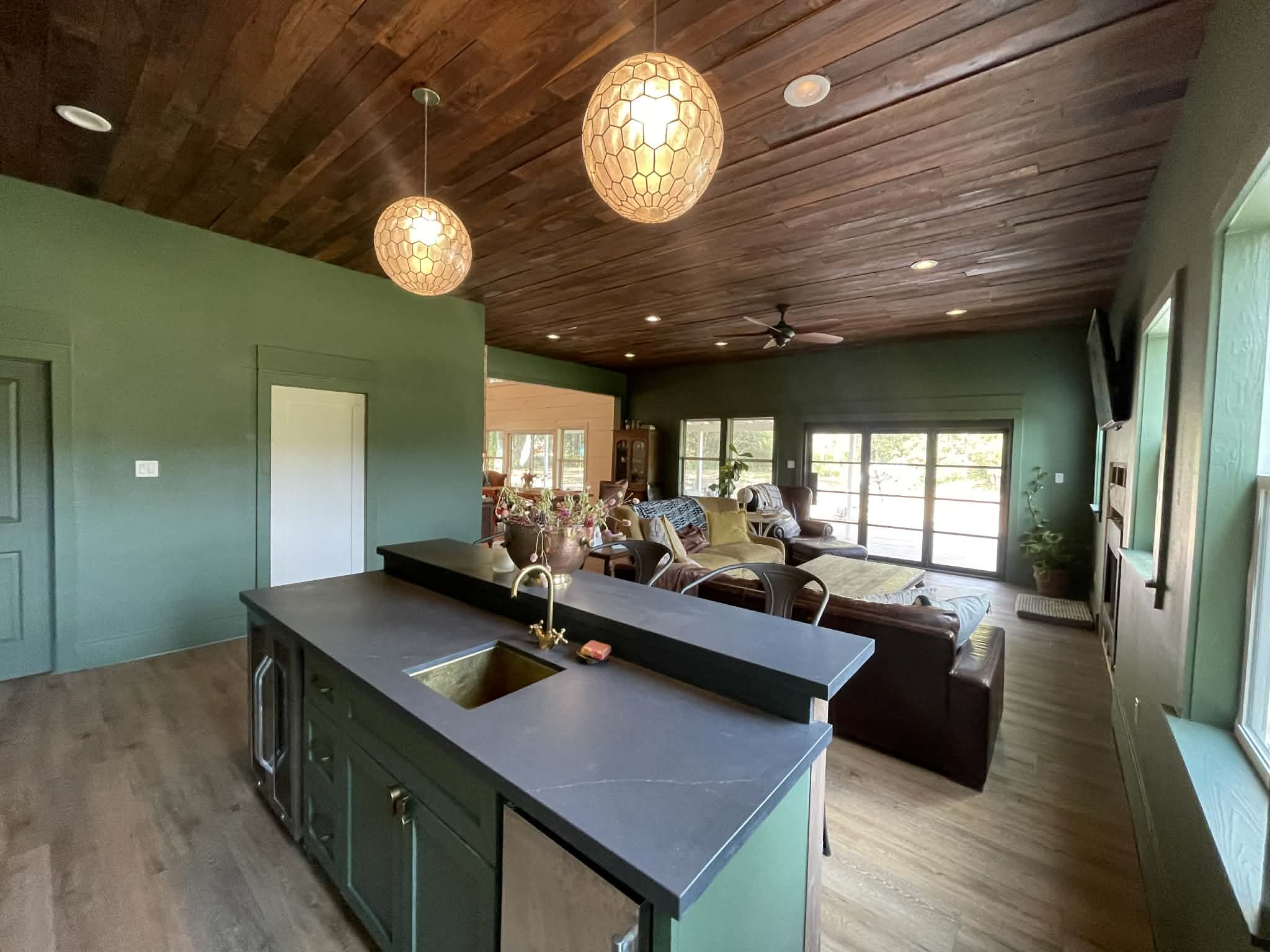 4046 Kurtz Road Sealy, TX 77474 - Photo 7 of 27 Wet bar off living room with ice maker, wine refrigerator, sink, hidden coffee area and lots of storage.