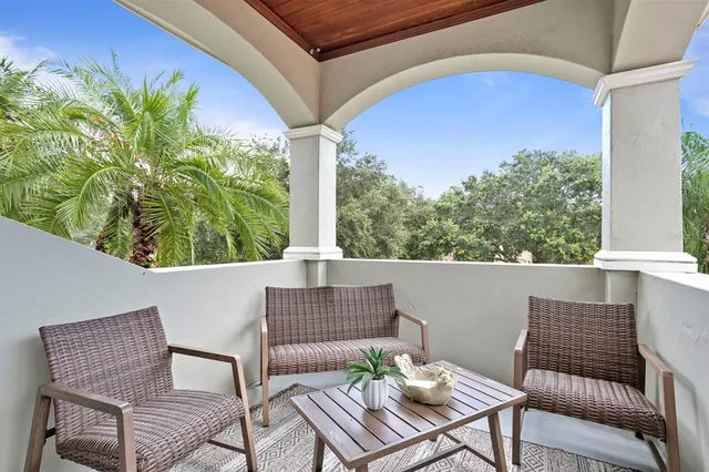 a outdoor living room with furniture