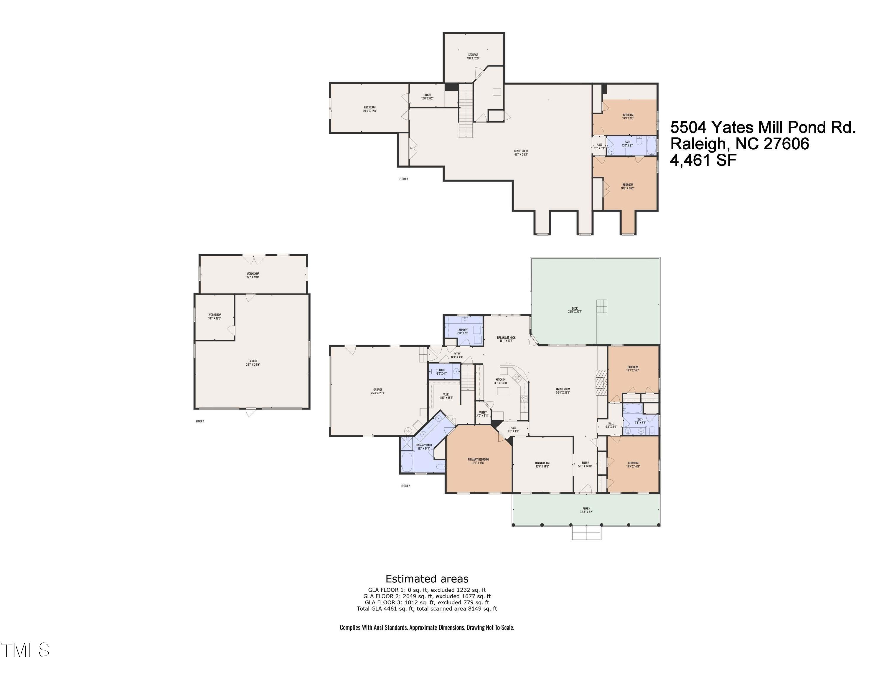 5504 Yates Mill Pond Road Raleigh, NC 27606 - Photo 56 of 56 a picture of a floor plan