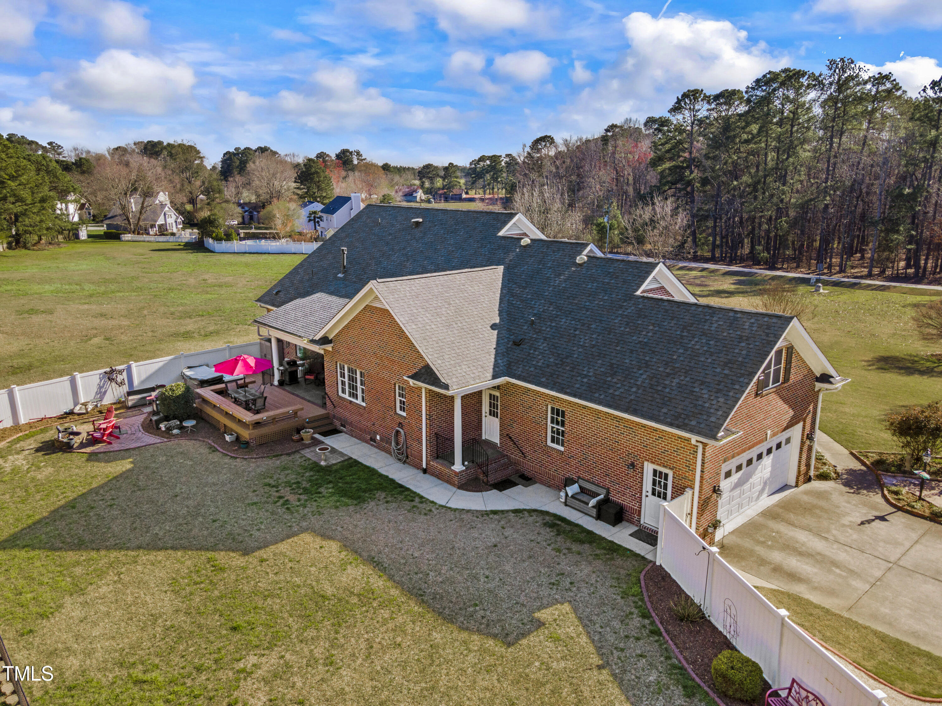 5504 Yates Mill Pond Road Raleigh, NC 27606 - Photo 51 of 56 an aerial view of a house with outdoor space