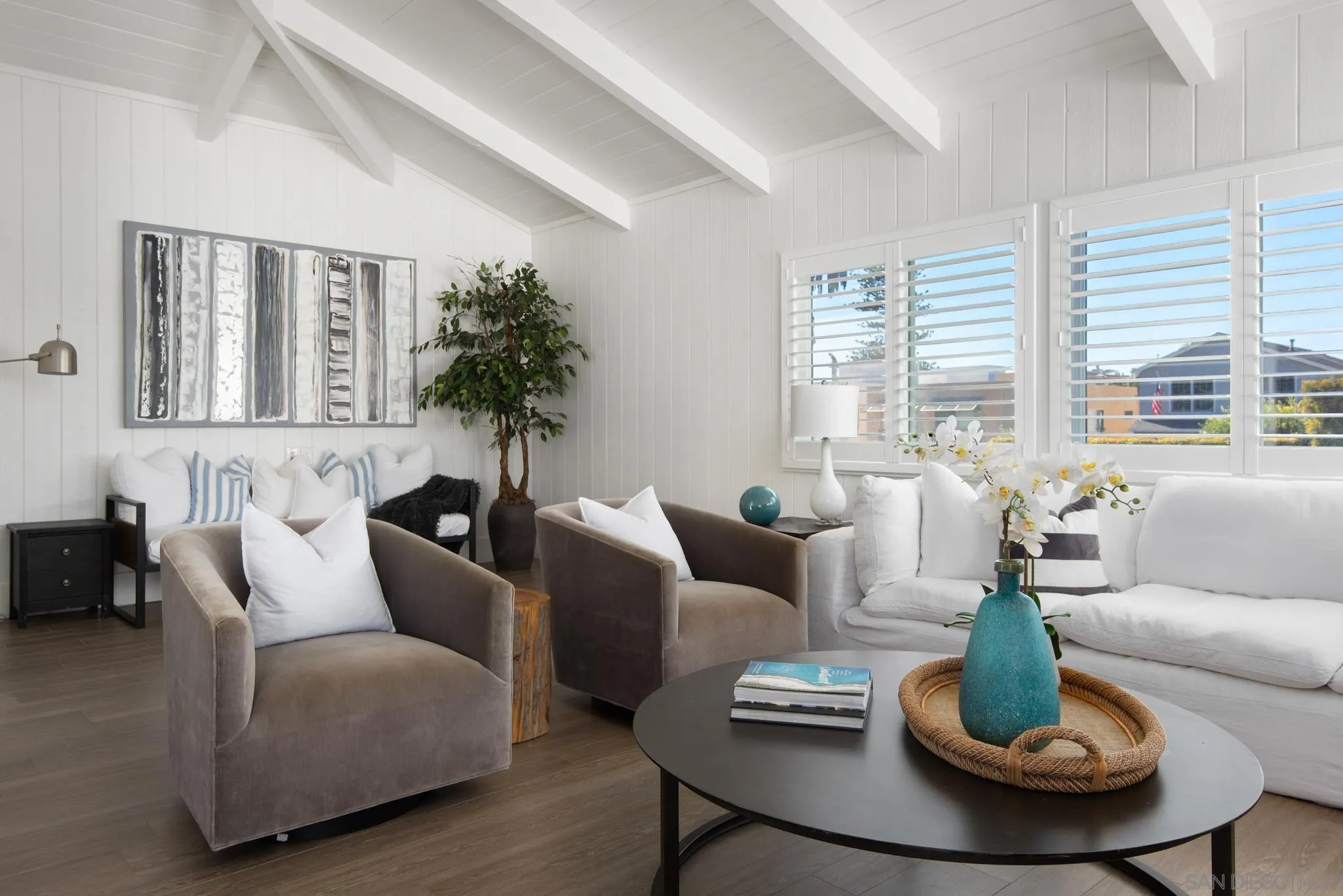 1933 Coast Boulevard Del Mar, CA 92014 - Photo 7 of 47 a living room with furniture fireplace and window