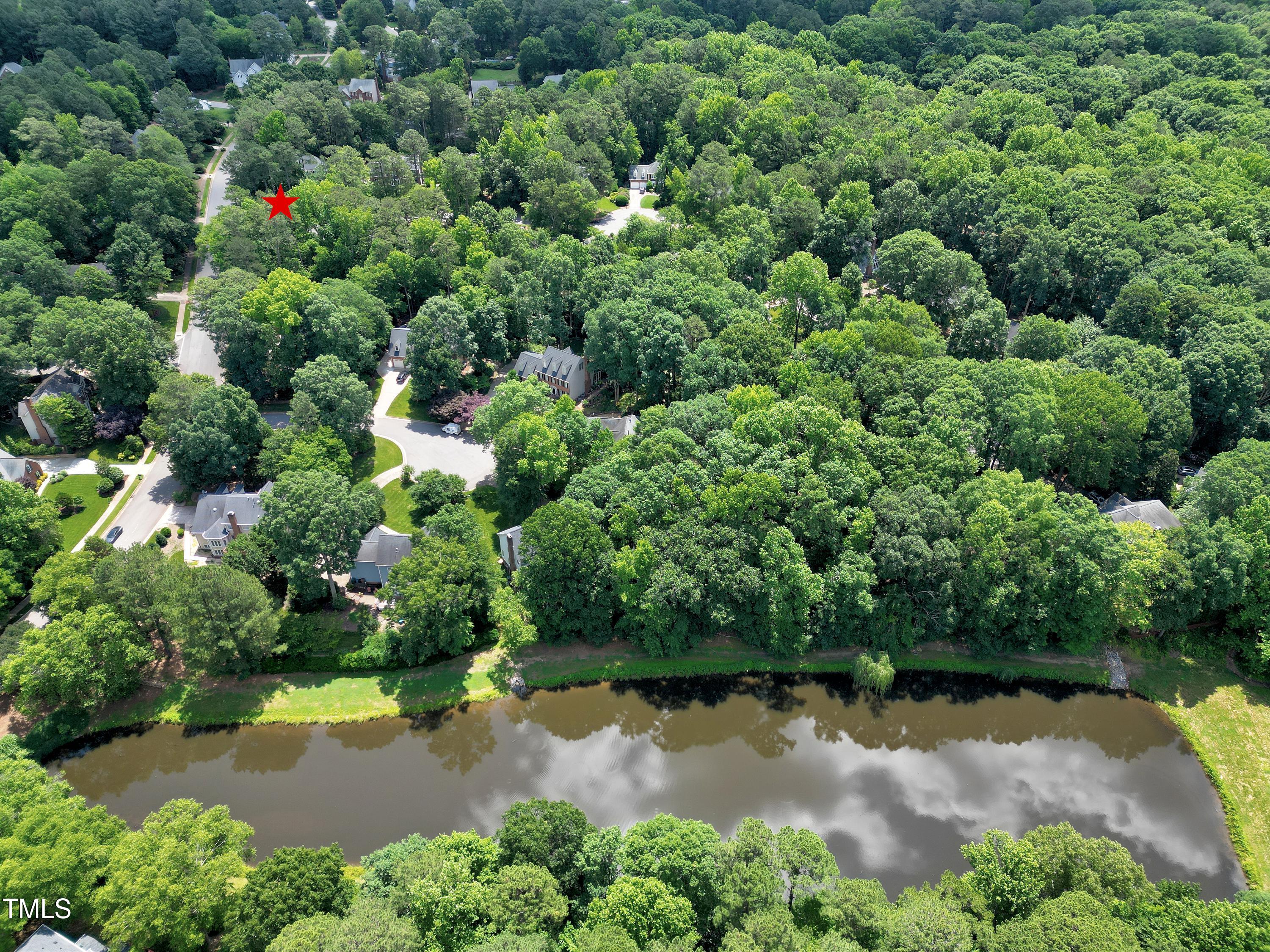 100 Buckden Place Cary, NC 27518 - Photo 69 of 70 an aerial view of residential house with outdoor space and swimming pool