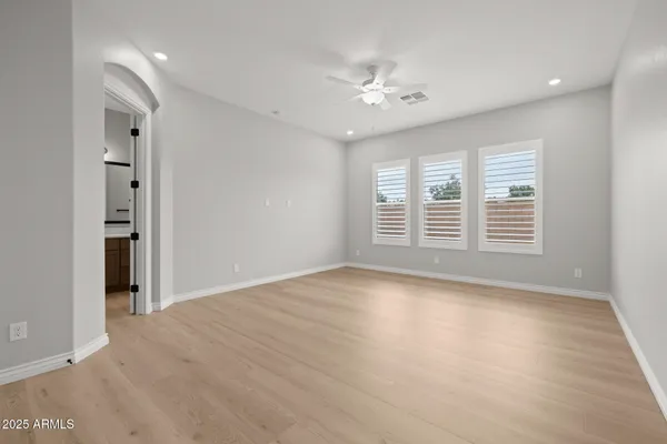 an empty room with a window