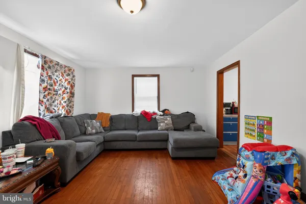 a living room with furniture and a couch