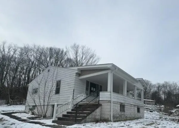 a front view of a house