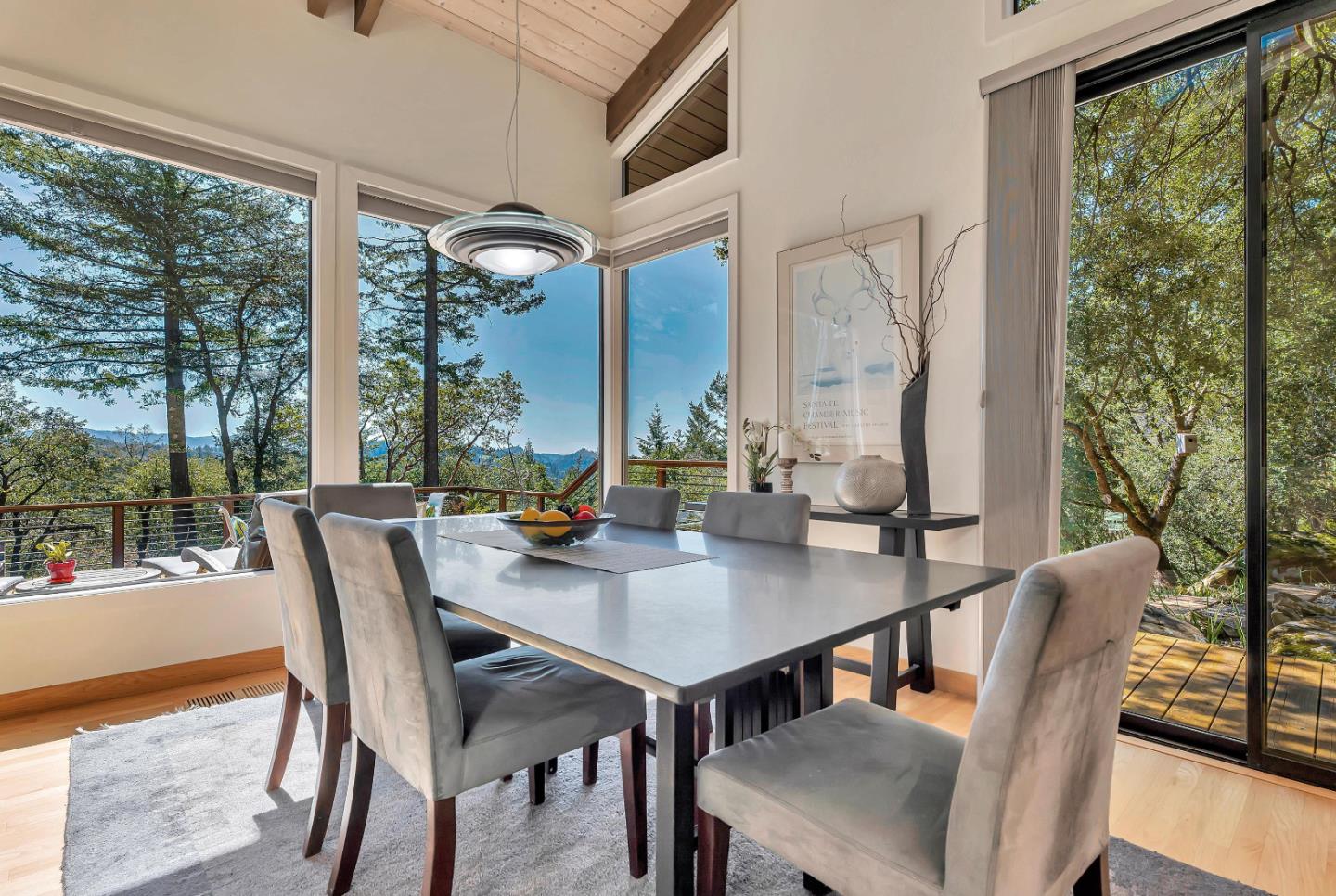 19170 Old Vineyard Road Los Gatos, CA 95033 - Photo 12 of 52 a view of a dining room with furniture window and outside view