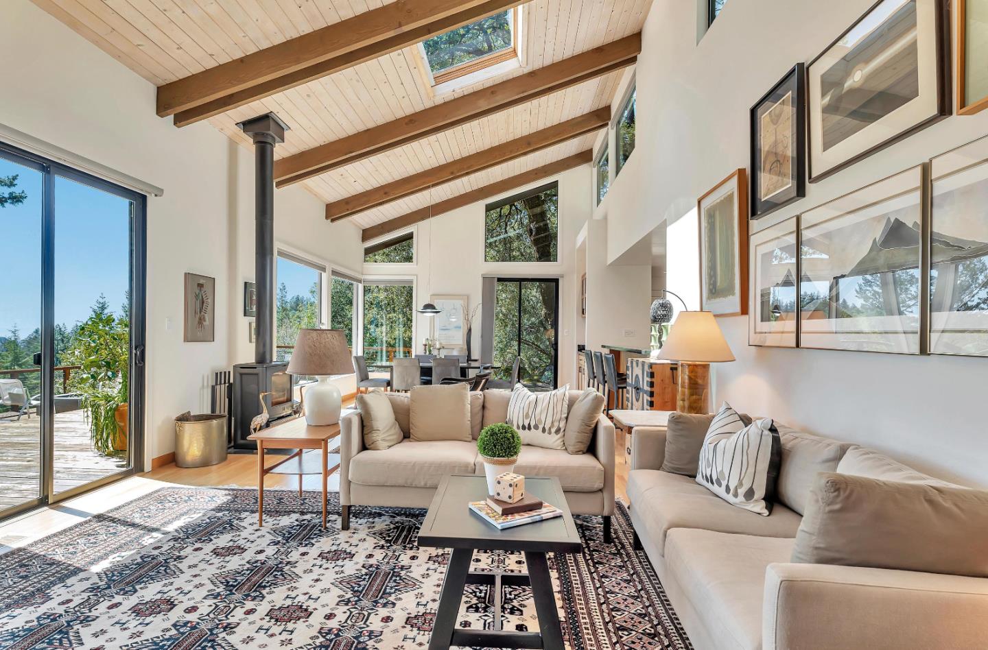 19170 Old Vineyard Road Los Gatos, CA 95033 - Photo 6 of 52 a living room with furniture and a large window