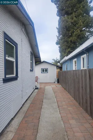 a view of a house with a large space