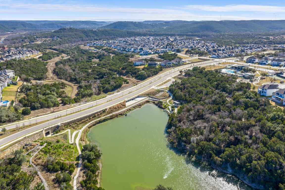 2660 Novara Trail Leander, TX 78641 - Photo 21 of 22 Aerial view of property's location with a water and mountain view