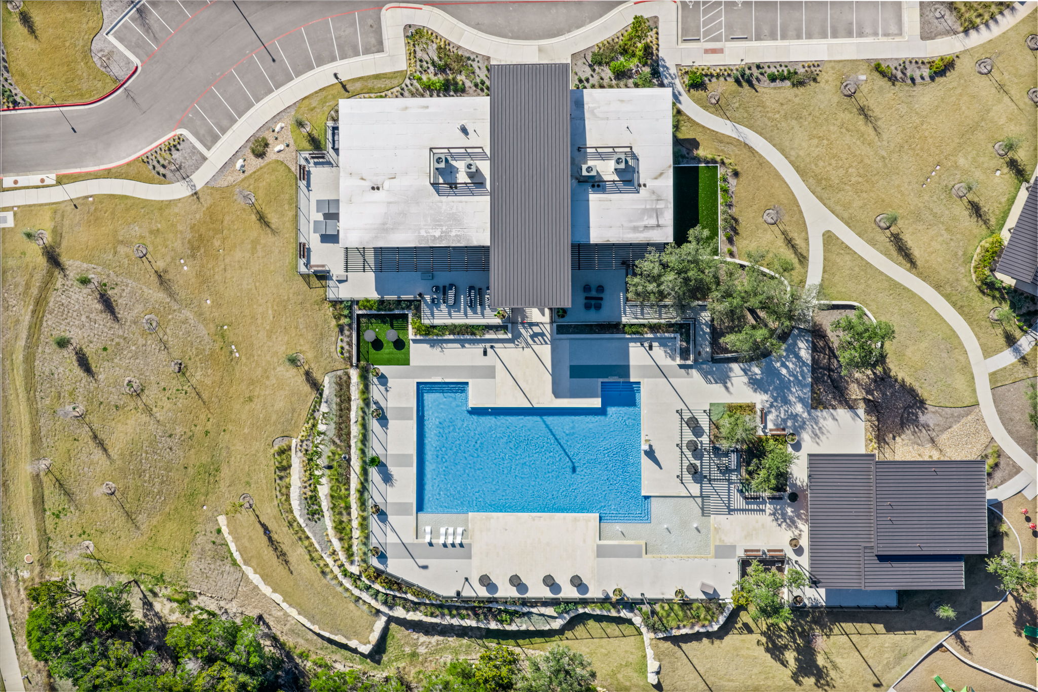 2660 Novara Trail Leander, TX 78641 - Photo 25 of 25 an aerial view of a house with a swimming pool