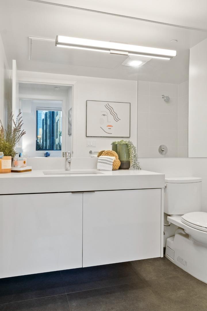 99 Rausch Street, Unit 219 San Francisco, CA 94103 - Photo 20 of 57 a bathroom with a sink and a mirror