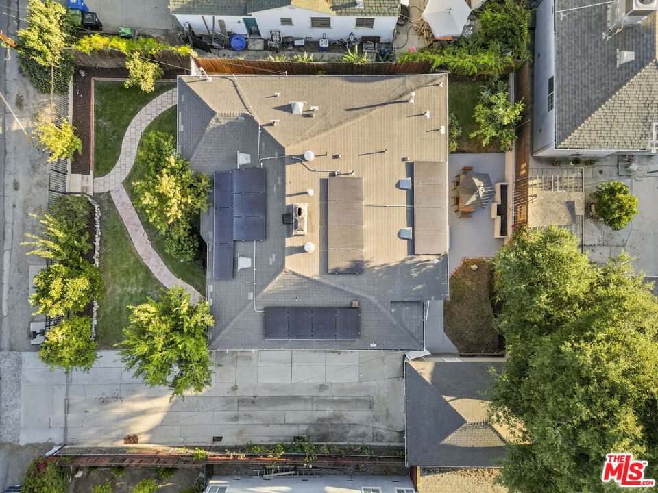 10129 Plainview Avenue Tujunga, CA 91042 - Photo 48 of 51 an aerial view of a house with a yard and potted plants
