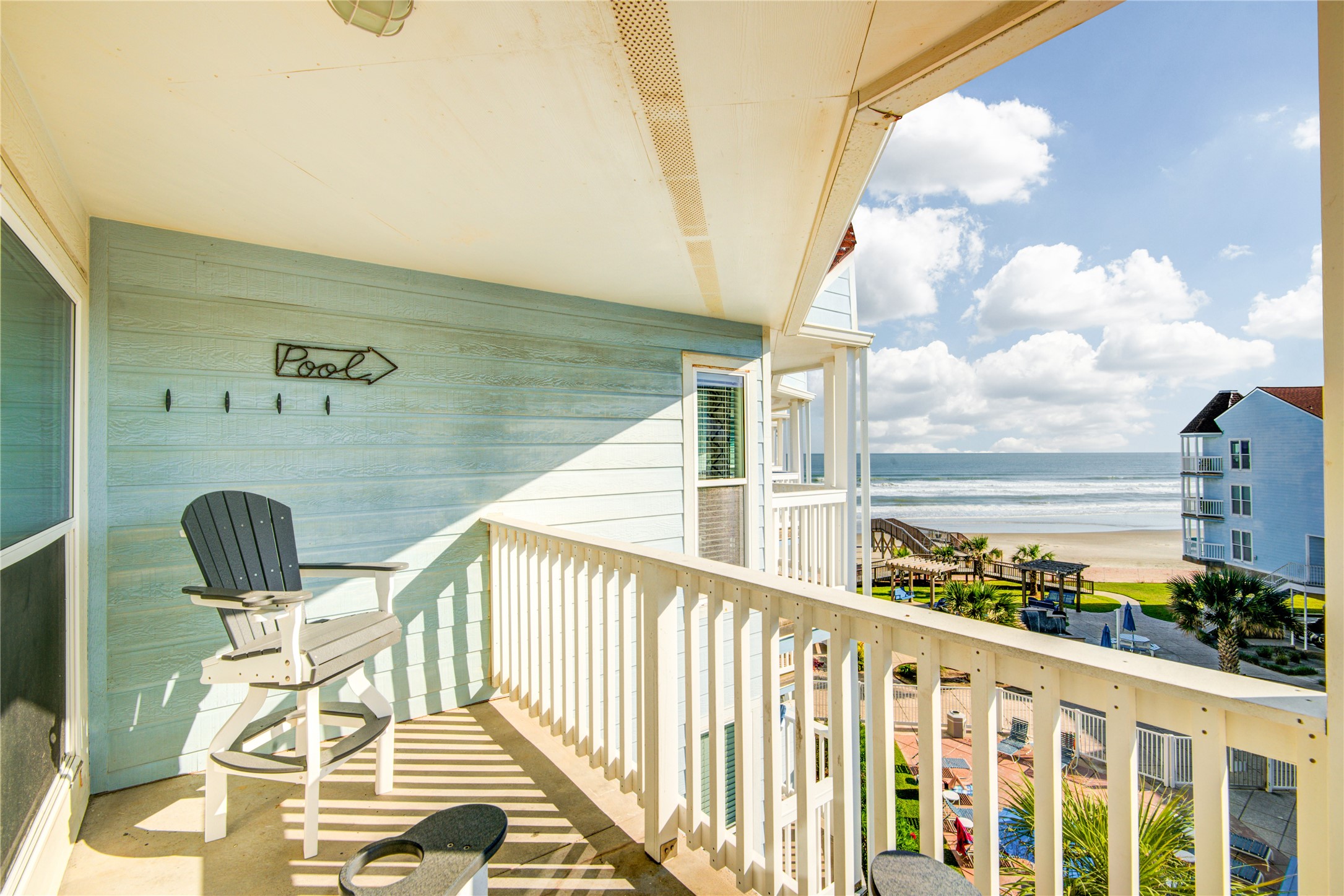 10811 Termini-San Luis Pass Road, Unit 2307 Galveston, TX 77554 - Photo 1 of 32 a view of balcony with furniture