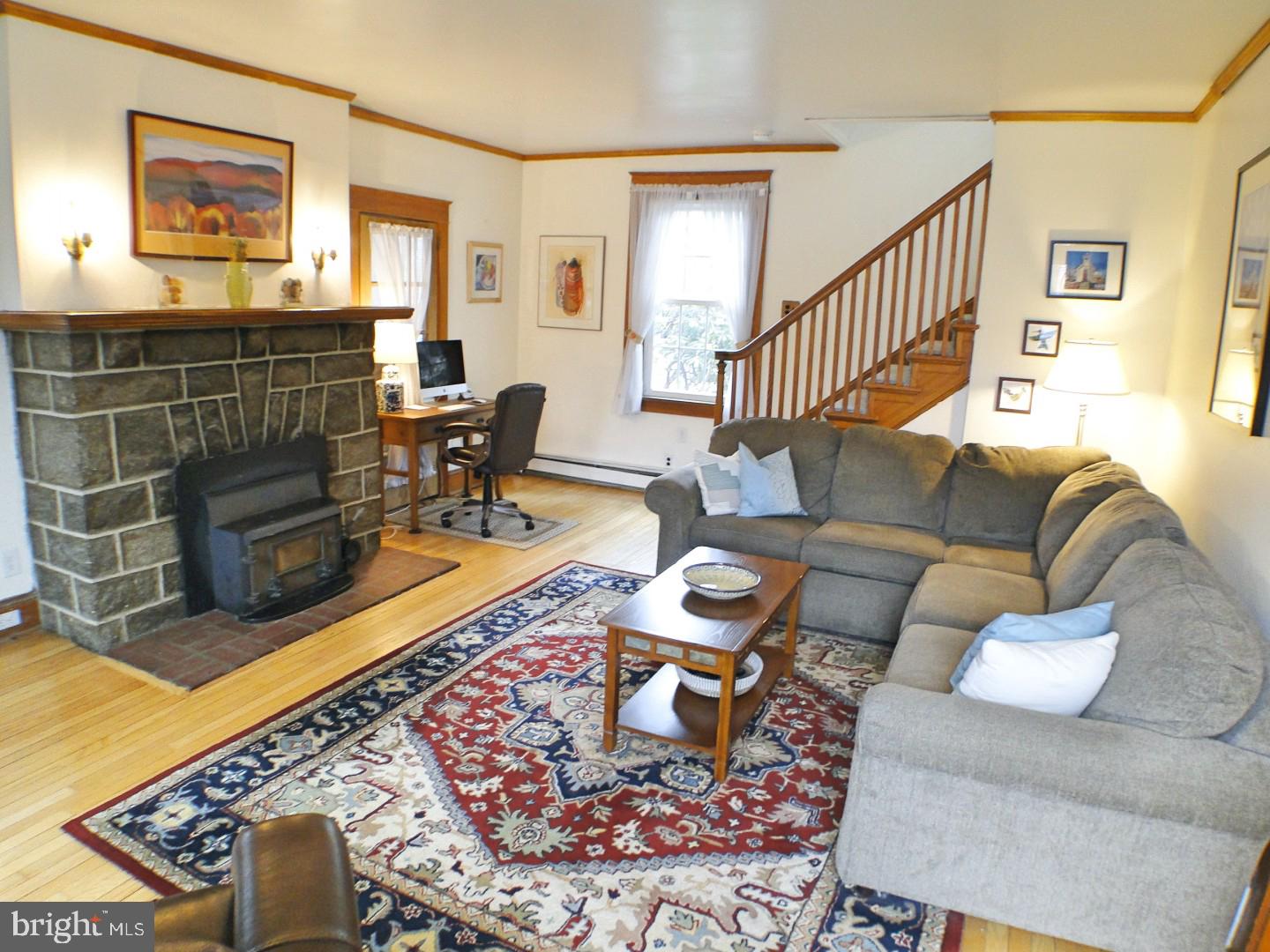 42 South Pennell Road Media, PA 19063 - Photo 4 of 34 Living Room with Hardwood Floors