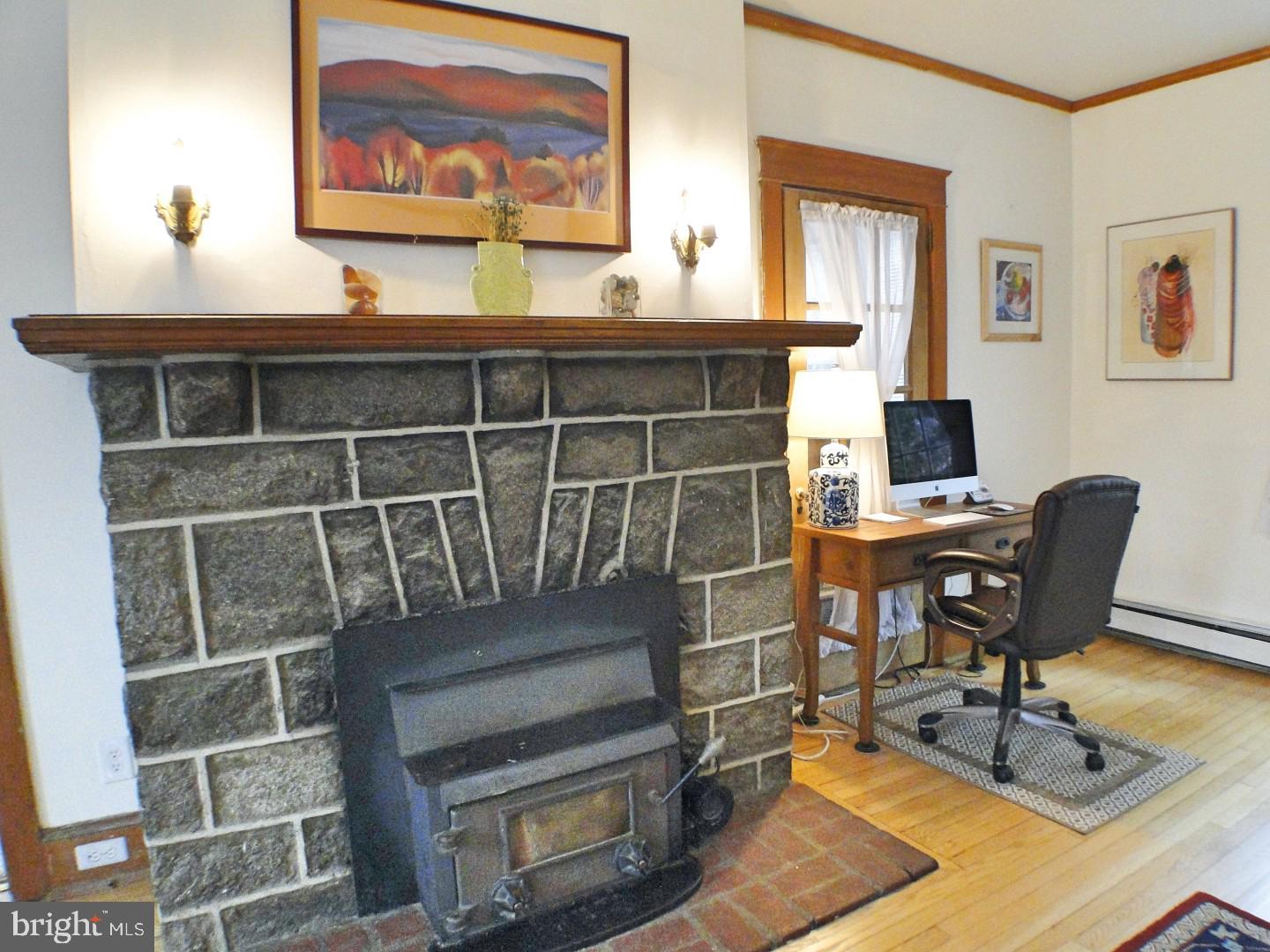 42 South Pennell Road Media, PA 19063 - Photo 7 of 34 Living Room Fire Place