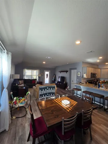 a living room with furniture and a couch