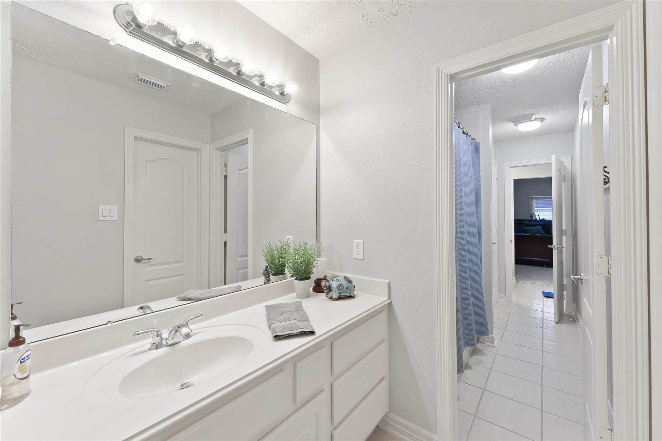 2818 Shallow Springs Court Manvel, TX 77578 - Photo 30 of 41 a bathroom with a sink and a mirror