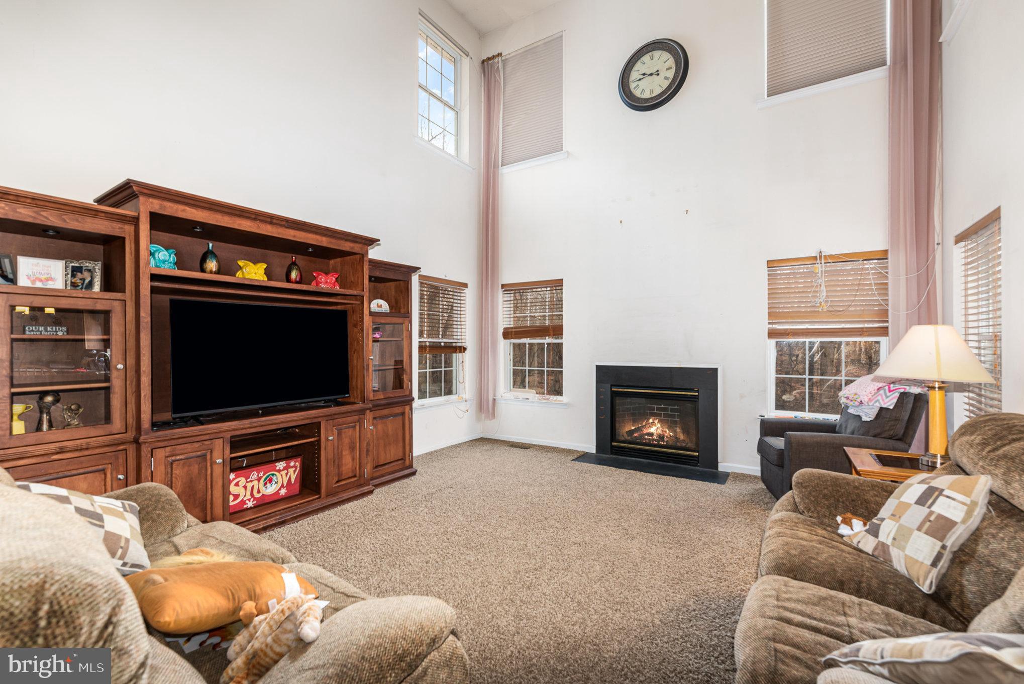 145 West Heather Road Bel Air, MD 21014 - Photo 12 of 47 a living room with furniture a flat screen tv and a fireplace
