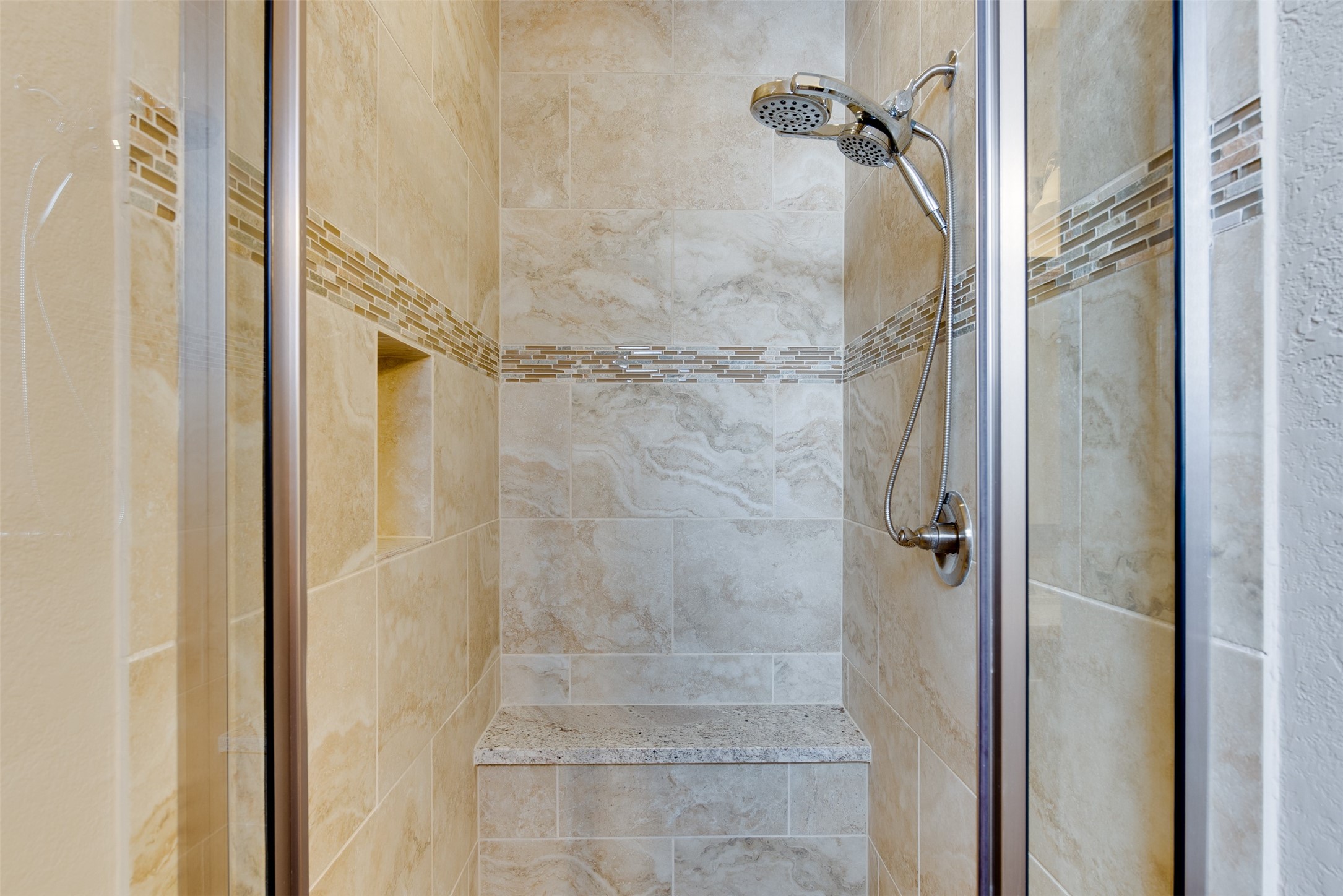 6105 Stillman Street Houston, TX 77007 - Photo 7 of 33 a bathroom with a glass shower door