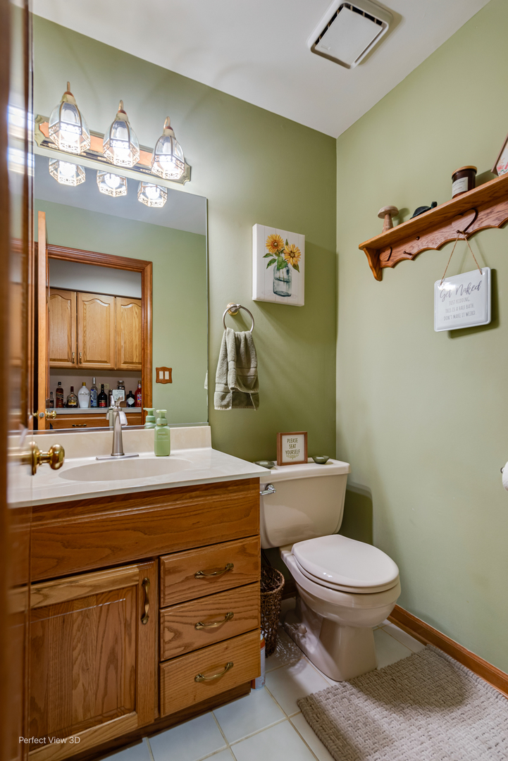 1910 Hampton Court Plainfield, IL 60586 - Photo 13 of 36 a bathroom with a toilet a sink and mirror